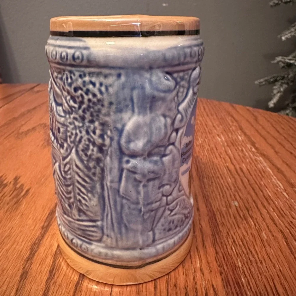 Vintage Chicago Skyline Beer Stein Japan Blue Ceramic Mug Sears Tower